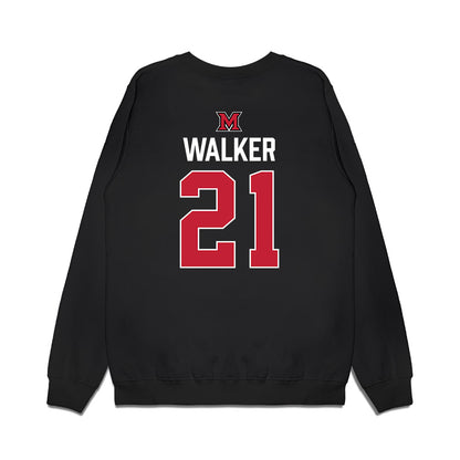 Miami of Ohio - NCAA Men's Ice Hockey : Bradley Walker - Vintage Shersey Premium Crewneck Sweatshirt-1