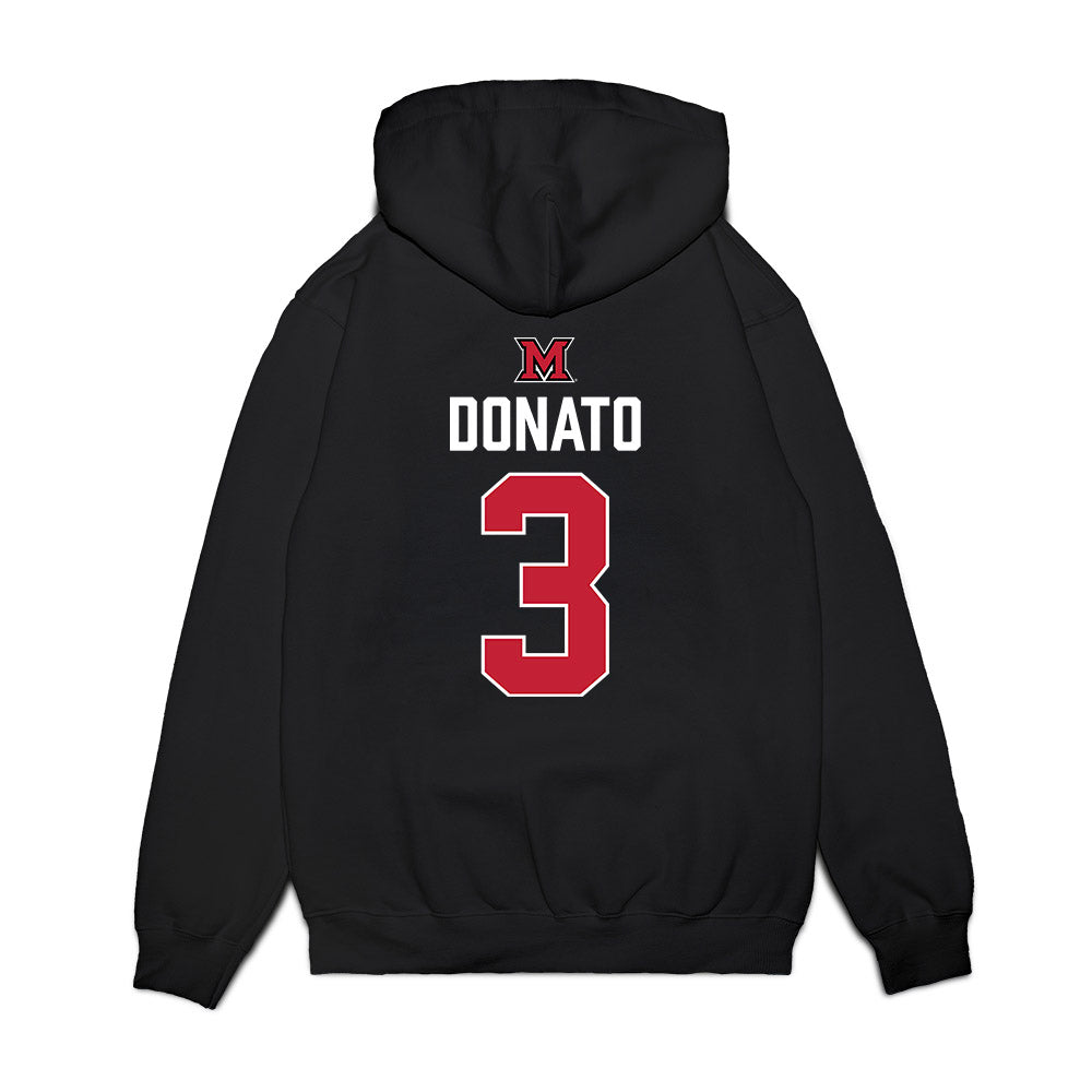 Miami of Ohio - NCAA Men's Ice Hockey : Nick Donato - Vintage Shersey Premium Hooded Sweatshirt-1