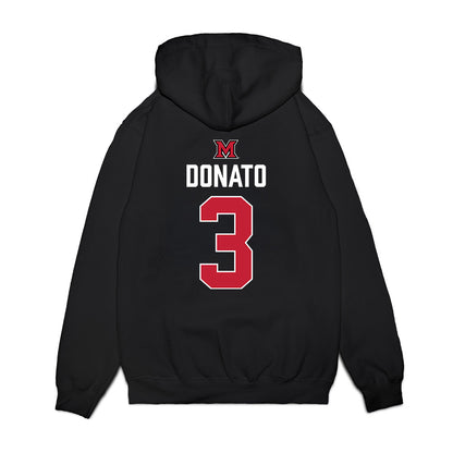 Miami of Ohio - NCAA Men's Ice Hockey : Nick Donato - Vintage Shersey Premium Hooded Sweatshirt-1