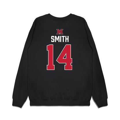 Miami of Ohio - NCAA Men's Ice Hockey : Ryan Smith - Vintage Shersey Premium Crewneck Sweatshirt-1