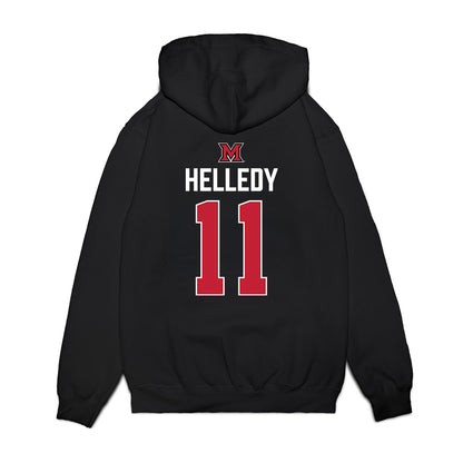 Miami of Ohio - NCAA Men's Ice Hockey : David Helledy - Vintage Shersey Premium Hooded Sweatshirt-1