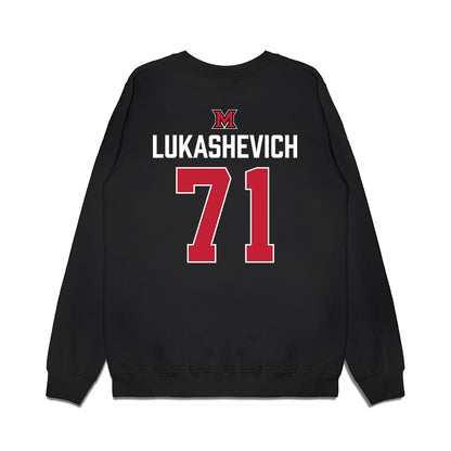 Miami of Ohio - NCAA Men's Ice Hockey : Vladislav Lukashevich - Vintage Shersey Premium Crewneck Sweatshirt-1