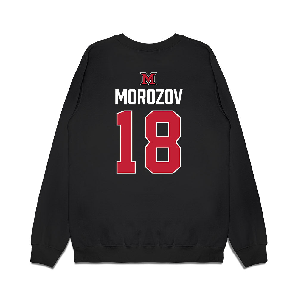 Miami of Ohio - NCAA Men's Ice Hockey : Ilia Morozov - Vintage Shersey Premium Crewneck Sweatshirt-1