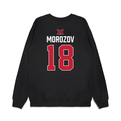Miami of Ohio - NCAA Men's Ice Hockey : Ilia Morozov - Vintage Shersey Premium Crewneck Sweatshirt-1