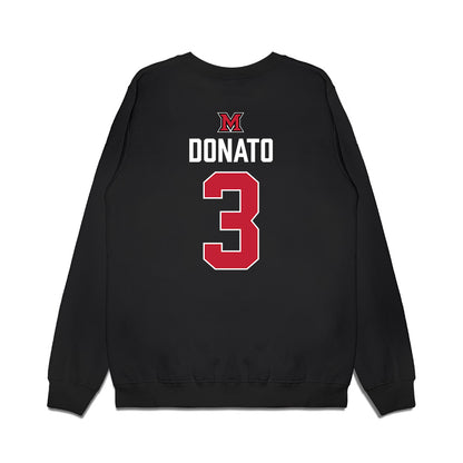 Miami of Ohio - NCAA Men's Ice Hockey : Nick Donato - Vintage Shersey Premium Crewneck Sweatshirt-1