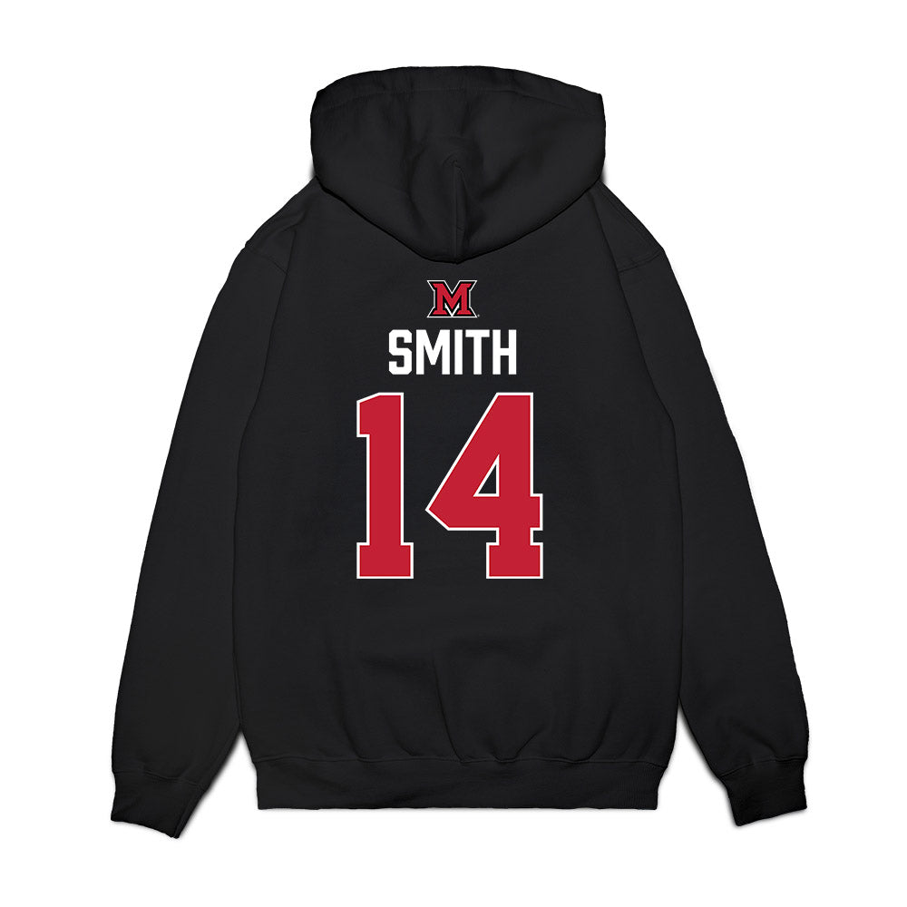 Miami of Ohio - NCAA Men's Ice Hockey : Ryan Smith - Vintage Shersey Premium Hooded Sweatshirt-1