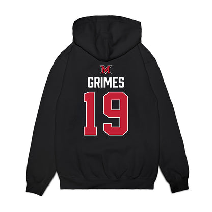 Miami of Ohio - NCAA Men's Ice Hockey : Doug Grimes - Vintage Shersey Premium Hooded Sweatshirt-1
