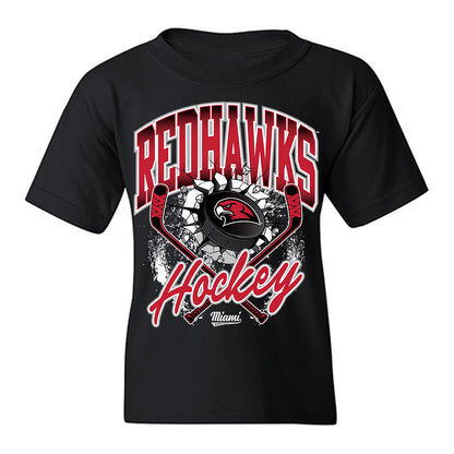 Miami of Ohio - NCAA Men's Ice Hockey : David Helledy - Vintage Shersey Youth T-Shirt-0