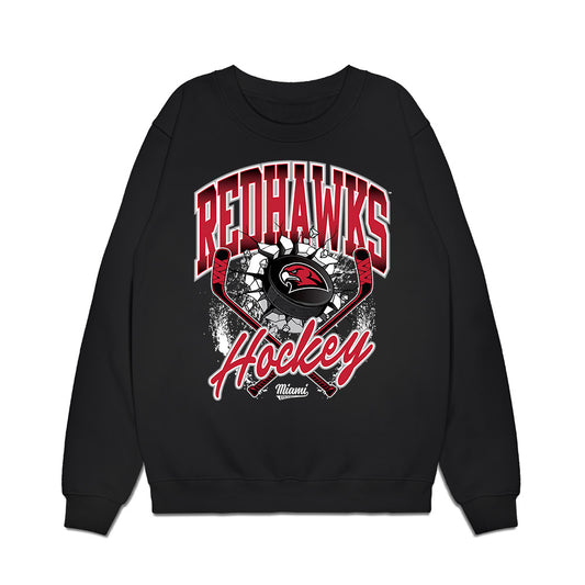 Miami of Ohio - NCAA Men's Ice Hockey : Matous Kucharcik - Vintage Shersey Premium Crewneck Sweatshirt-0