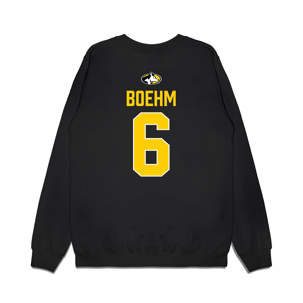 Michigan Tech - NCAA Men's Ice Hockey : Brayden Boehm - Vintage Premium Crewneck Sweatshirt-1