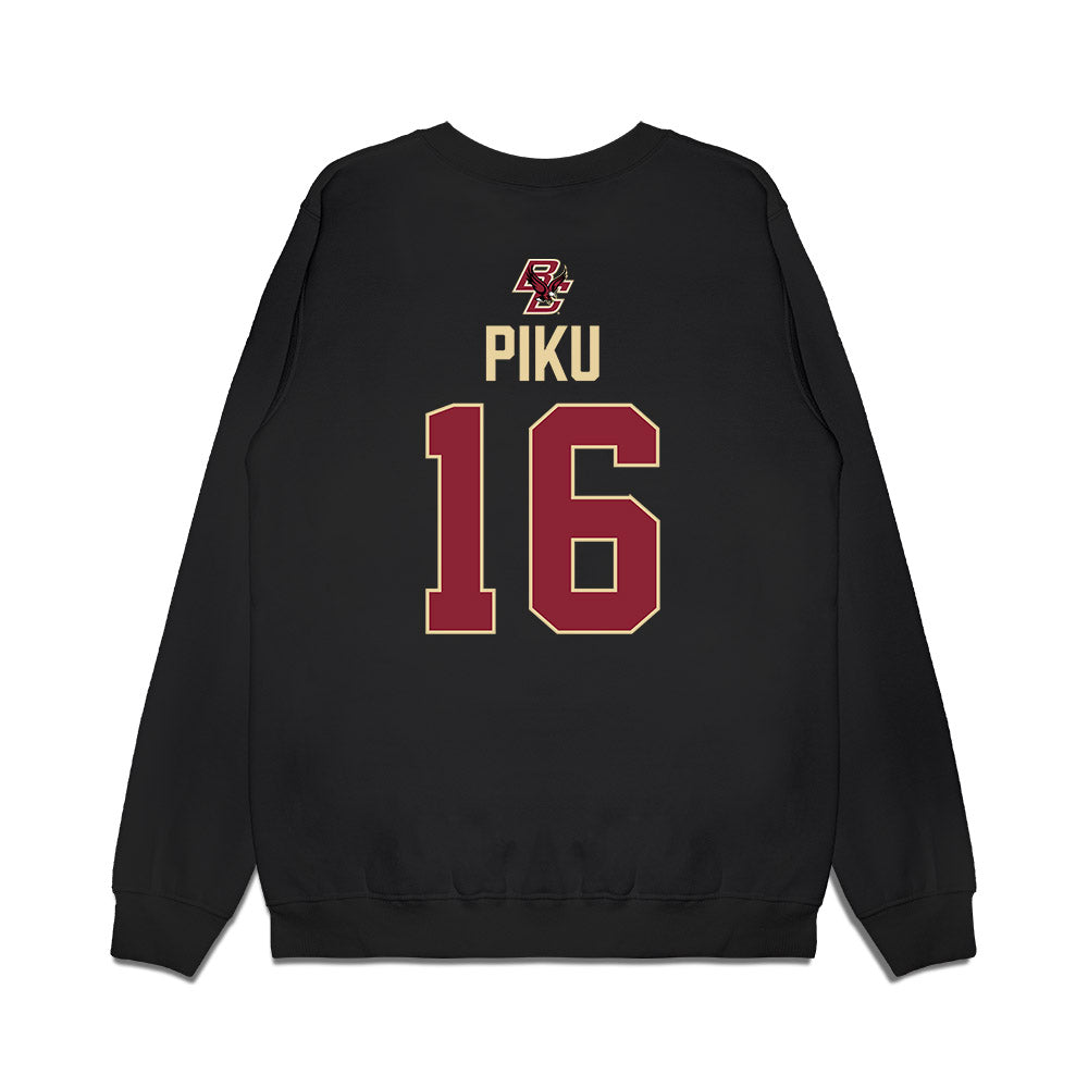 Boston College - NCAA Women's Ice Hockey : Tricia Piku - Vintage Shersey Premium Crewneck Sweatshirt-1