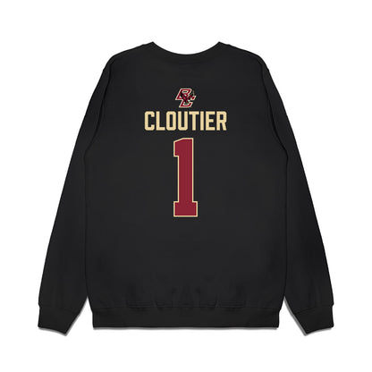 Boston College - NCAA Men's Ice Hockey : Louka Cloutier - Vintage Shersey Premium Crewneck Sweatshirt-1