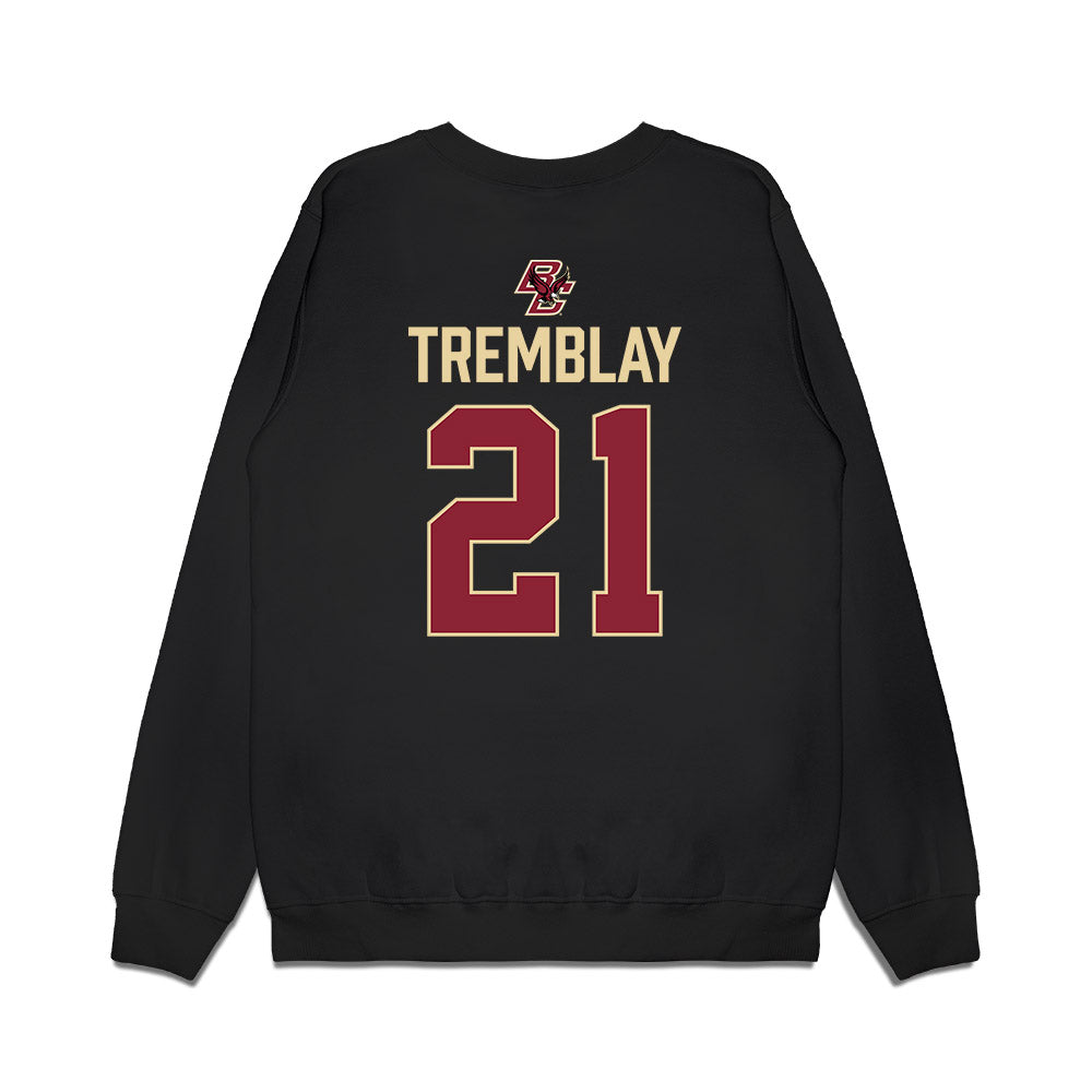 Boston College - NCAA Women's Ice Hockey : Maxim Tremblay - Vintage Shersey Premium Crewneck Sweatshirt-1