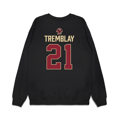 Boston College - NCAA Women's Ice Hockey : Maxim Tremblay - Vintage Shersey Premium Crewneck Sweatshirt-1