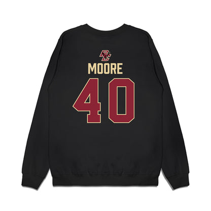 Boston College - NCAA Men's Ice Hockey : William Moore - Vintage Shersey Premium Crewneck Sweatshirt-1