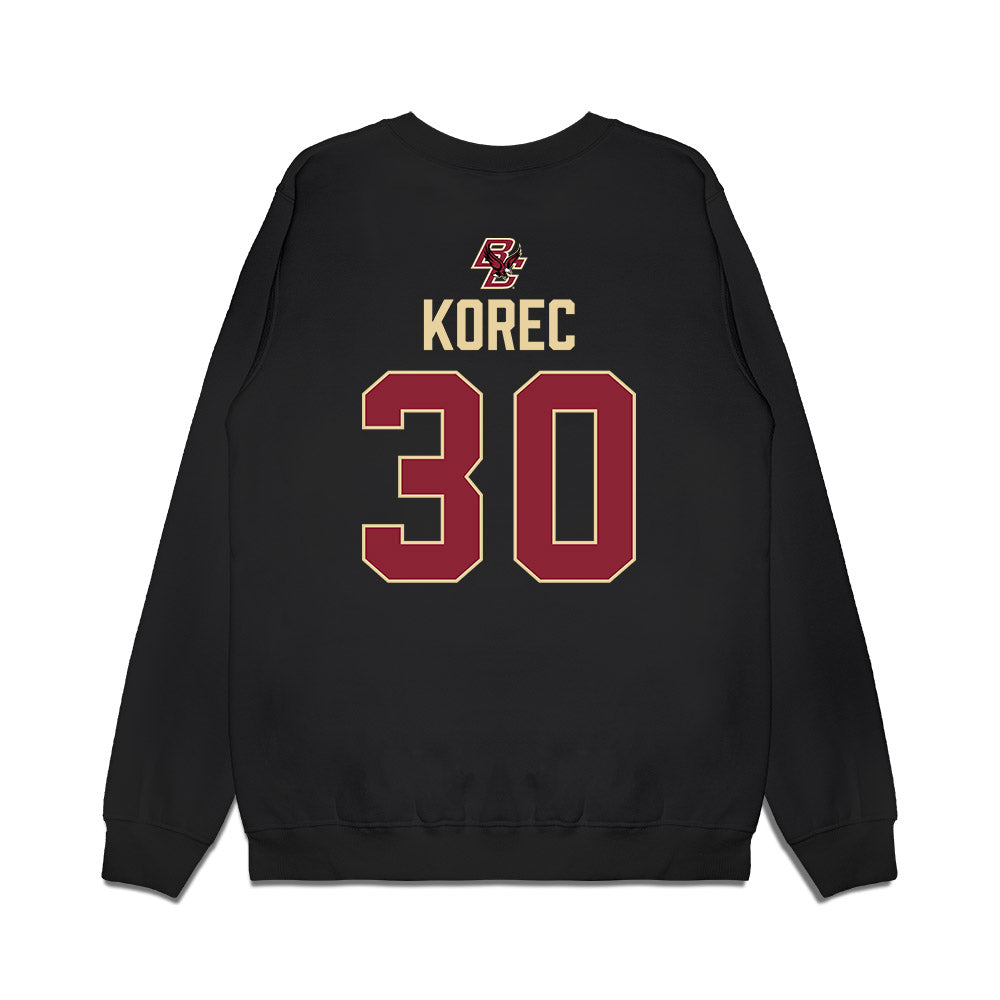 Boston College - NCAA Men's Ice Hockey : Jan Korec - Vintage Shersey Premium Crewneck Sweatshirt-1