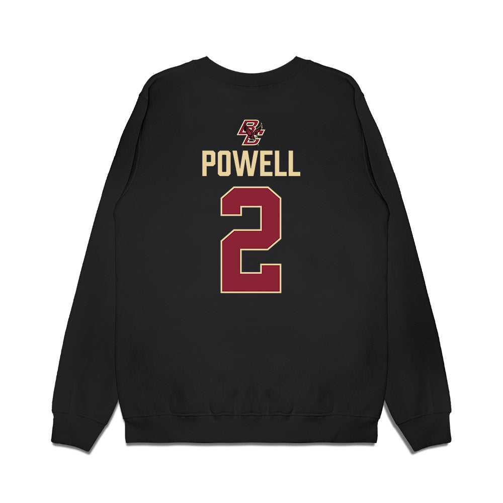 Boston College - NCAA Men's Ice Hockey : Eamon Powell - Vintage Shersey Premium Crewneck Sweatshirt-1