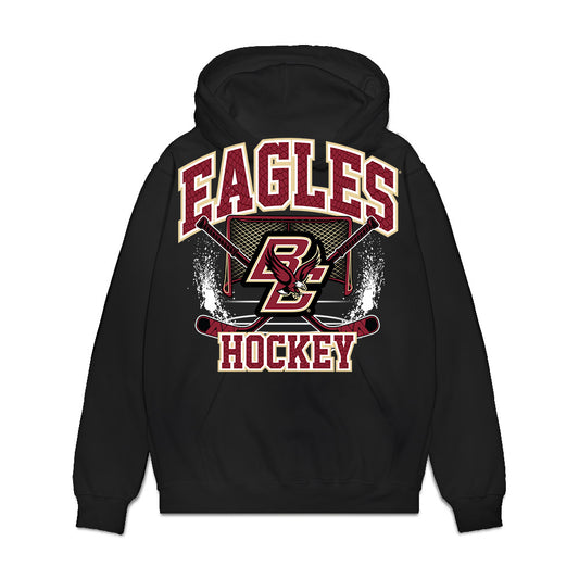 Boston College - NCAA Men's Ice Hockey : Matthew Grimes - Vintage Premium Hooded Sweatshirt-0