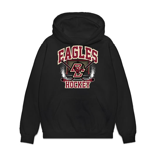 Boston College - NCAA Men's Ice Hockey : Luka Radivojevic - Vintage Premium Hooded Sweatshirt-0