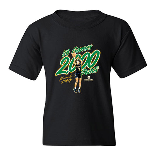 Notre Dame - NCAA Women's Basketball : Hannah Hidalgo - 86 Games : 2,000 points Youth T-Shirt-0