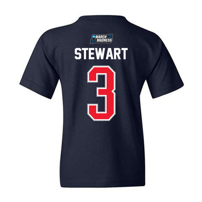 UConn - NCAA Men's Basketball : Jaylin Stewart - NCAA® March Madness® 2026 Youth T-Shirt-1