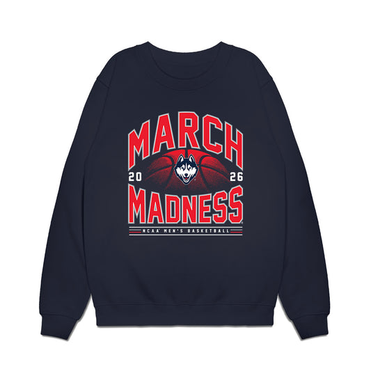 UConn - NCAA Men's Basketball : Solo Ball - NCAA® March Madness® 2026 Premium Crewneck Sweatshirt-0