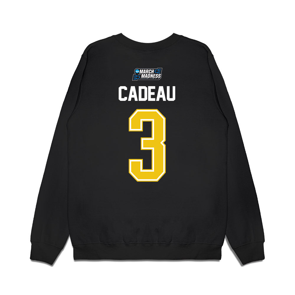 Michigan - NCAA Men's Basketball : Elliot Cadeau - NCAA® March Madness® 2026 Premium Crewneck Sweatshirt-1