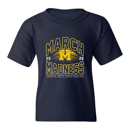 Michigan - NCAA Men's Basketball : Oscar Goodman - NCAA® March Madness® 2026 Youth T-Shirt-0