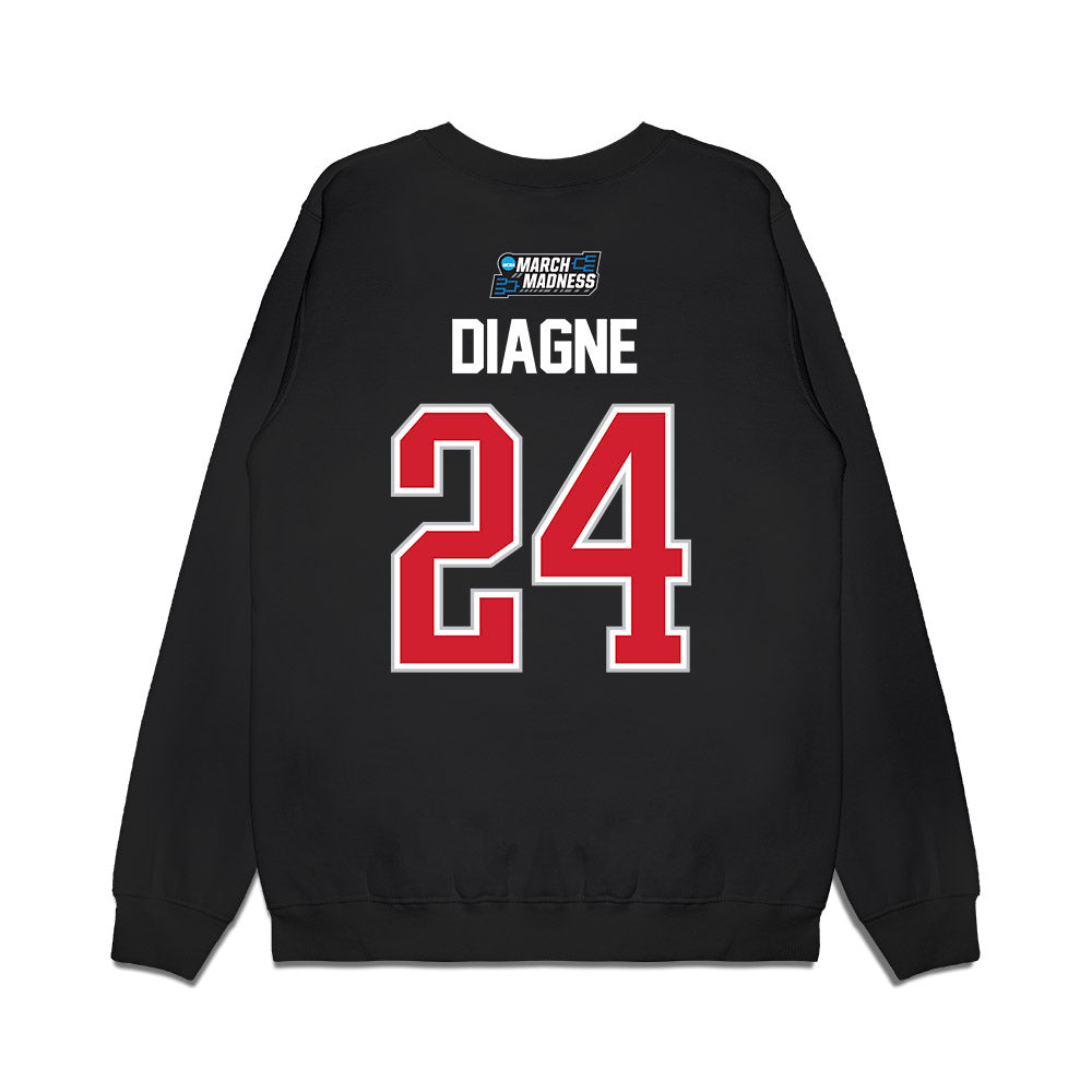 Gonzaga - NCAA Men's Basketball : Ismaila Diagne - NCAA® March Madness® 2026 Premium Crewneck Sweatshirt-1
