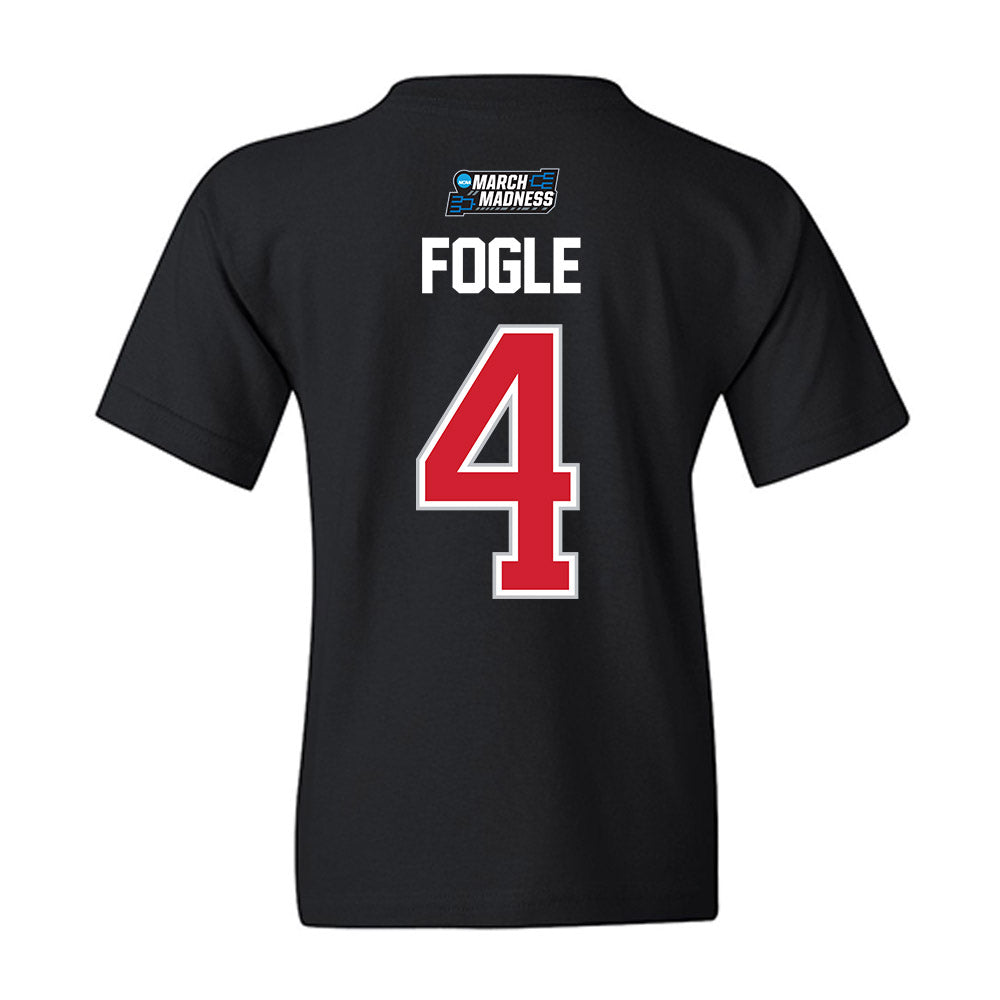 Gonzaga - NCAA Men's Basketball : Davis Fogle - NCAA® March Madness® 2026 Youth T-Shirt-1