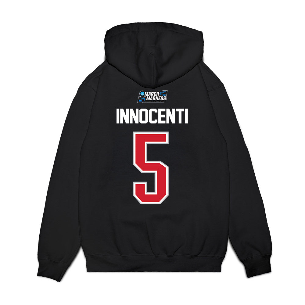 Gonzaga - NCAA Men's Basketball : Emmanuel Innocenti - NCAA® March Madness® 2026 Premium Hooded Sweatshirt-1