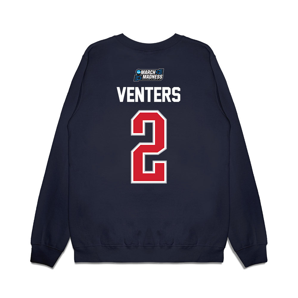 Gonzaga - NCAA Men's Basketball : Steele Venters - NCAA® March Madness® 2026 Premium Crewneck Sweatshirt-1