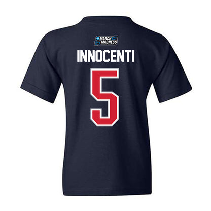 Gonzaga - NCAA Men's Basketball : Emmanuel Innocenti - NCAA® March Madness® 2026 Youth T-Shirt-1