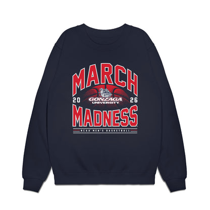 Gonzaga - NCAA Men's Basketball : Steele Venters - NCAA® March Madness® 2026 Premium Crewneck Sweatshirt-0