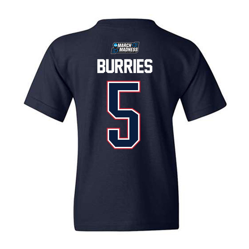 Arizona - NCAA Men's Basketball : Brayden Burries - NCAA® March Madness® Youth T-Shirt-1