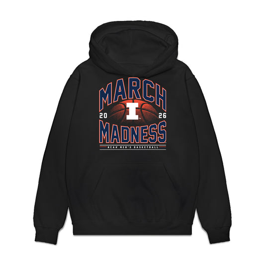 Illinois - NCAA Men's Basketball : Jake Davis - NCAA® March Madness® 2026 Premium Hooded Sweatshirt-0