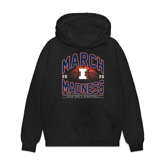 Illinois - NCAA Men's Basketball : Andrej Stojakovic - NCAA® March Madness® 2026 Premium Hooded Sweatshirt-0