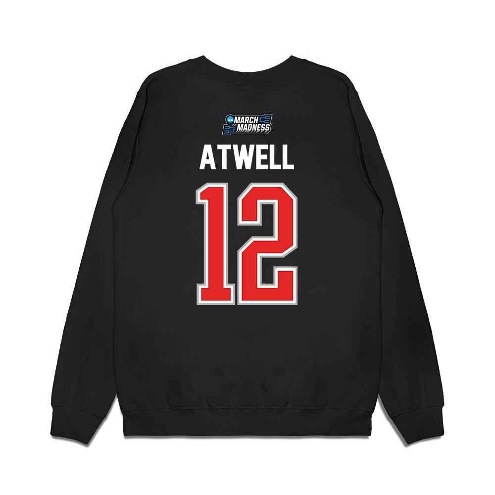 Texas Tech - NCAA Men's Basketball : Donovan Atwell - Premium Crewneck Sweatshirt-1