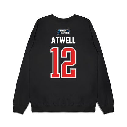Texas Tech - NCAA Men's Basketball : Donovan Atwell - Premium Crewneck Sweatshirt-1