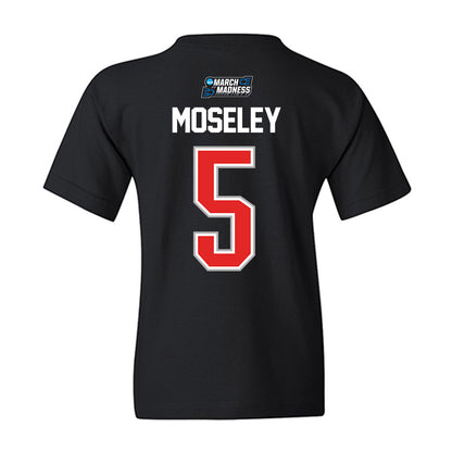 Texas Tech - NCAA Men's Basketball : Josiah Moseley - Youth T-Shirt-1