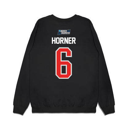 Texas Tech - NCAA Men's Basketball : Leon Horner - Premium Crewneck Sweatshirt-1