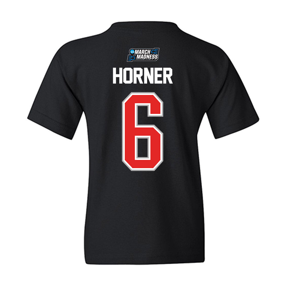 Texas Tech - NCAA Men's Basketball : Leon Horner - Youth T-Shirt-1