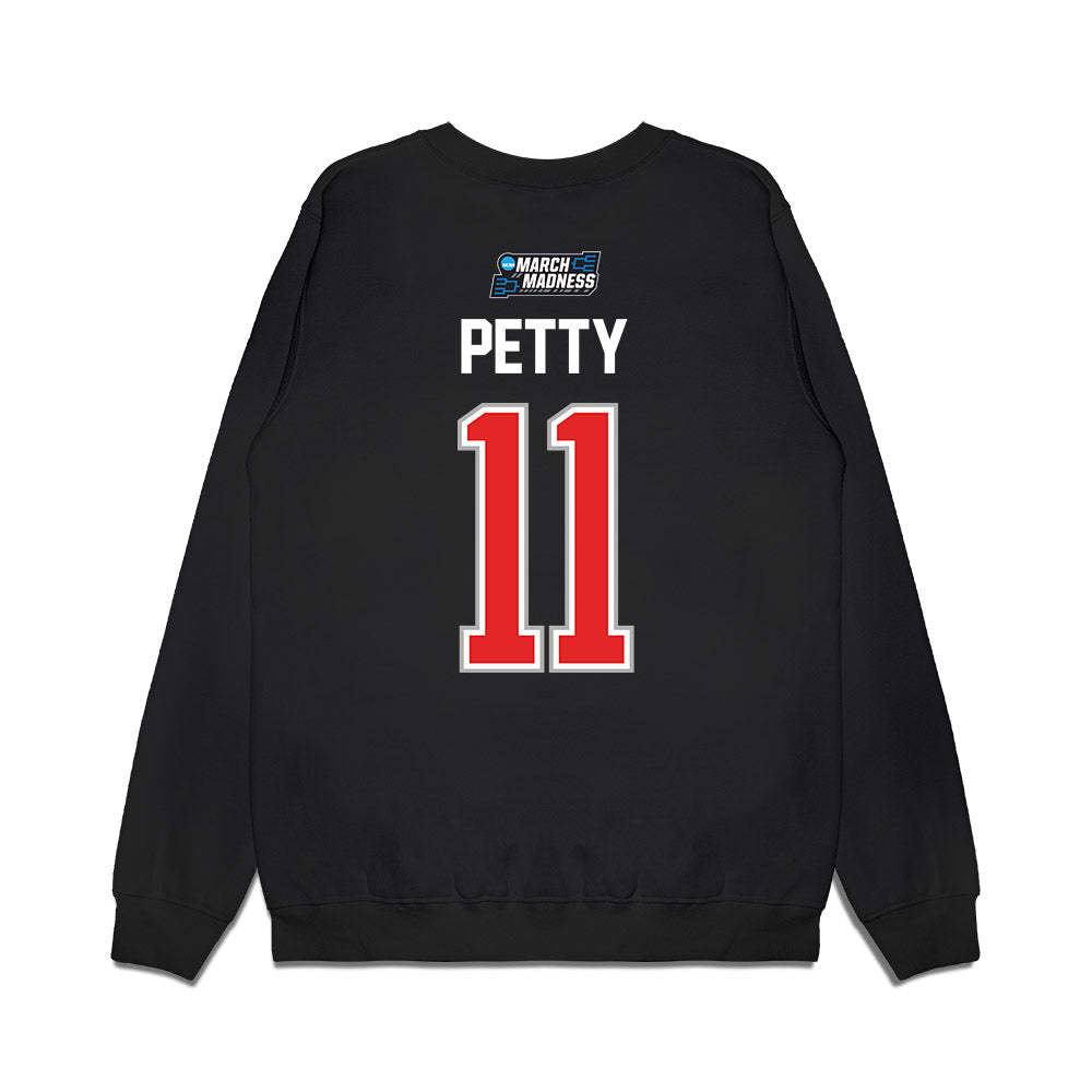 Texas Tech - NCAA Men's Basketball : Jaylen Petty - Premium Crewneck Sweatshirt-1