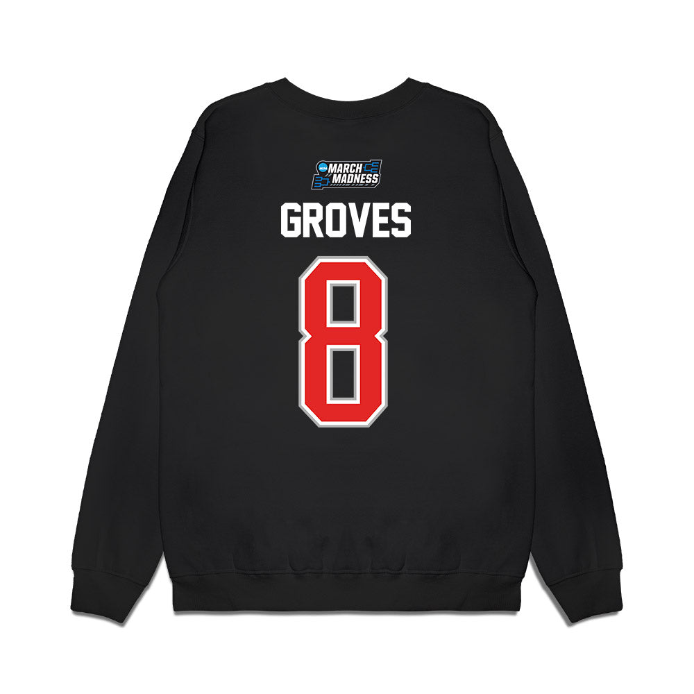 Texas Tech - NCAA Men's Basketball : Nolan Groves - Premium Crewneck Sweatshirt-1