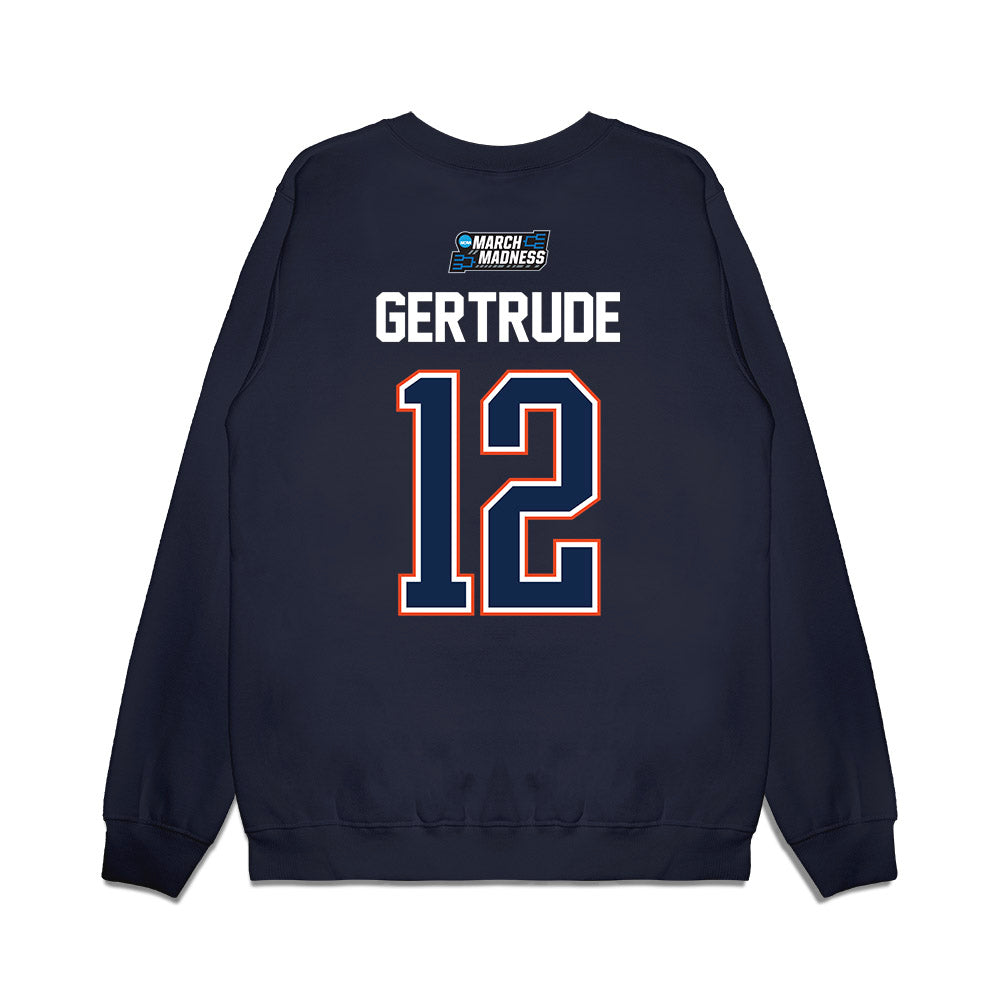 Virginia - NCAA Men's Basketball : Elijah Gertrude - NCAA® March Madness® 2026 Premium Crewneck Sweatshirt-1