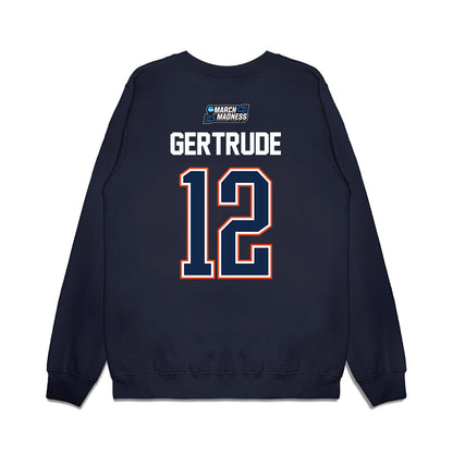 Virginia - NCAA Men's Basketball : Elijah Gertrude - NCAA® March Madness® 2026 Premium Crewneck Sweatshirt-1