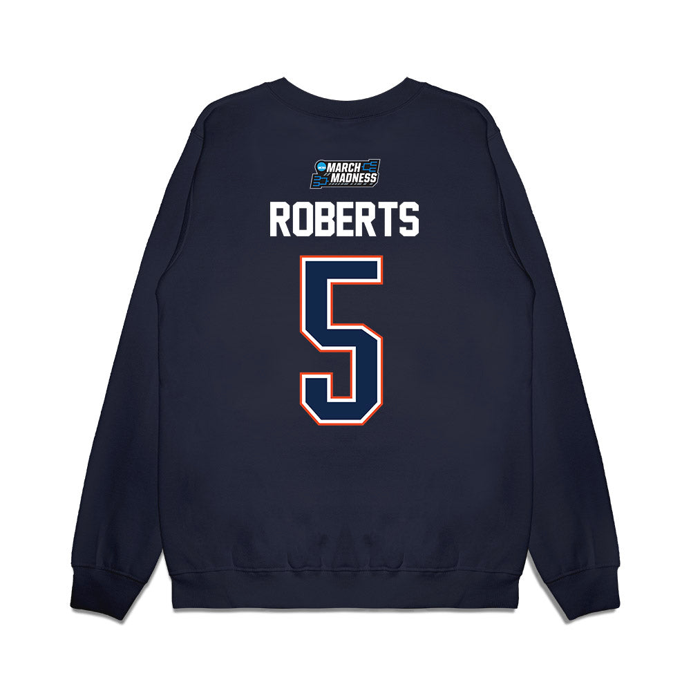 Virginia - NCAA Men's Basketball : Desmond Roberts - NCAA® March Madness® 2026 Premium Crewneck Sweatshirt-1