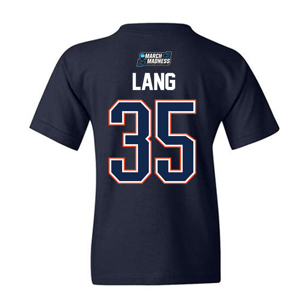 Virginia - NCAA Men's Basketball : Carter Lang - NCAA® March Madness® 2026 Youth T-Shirt-1