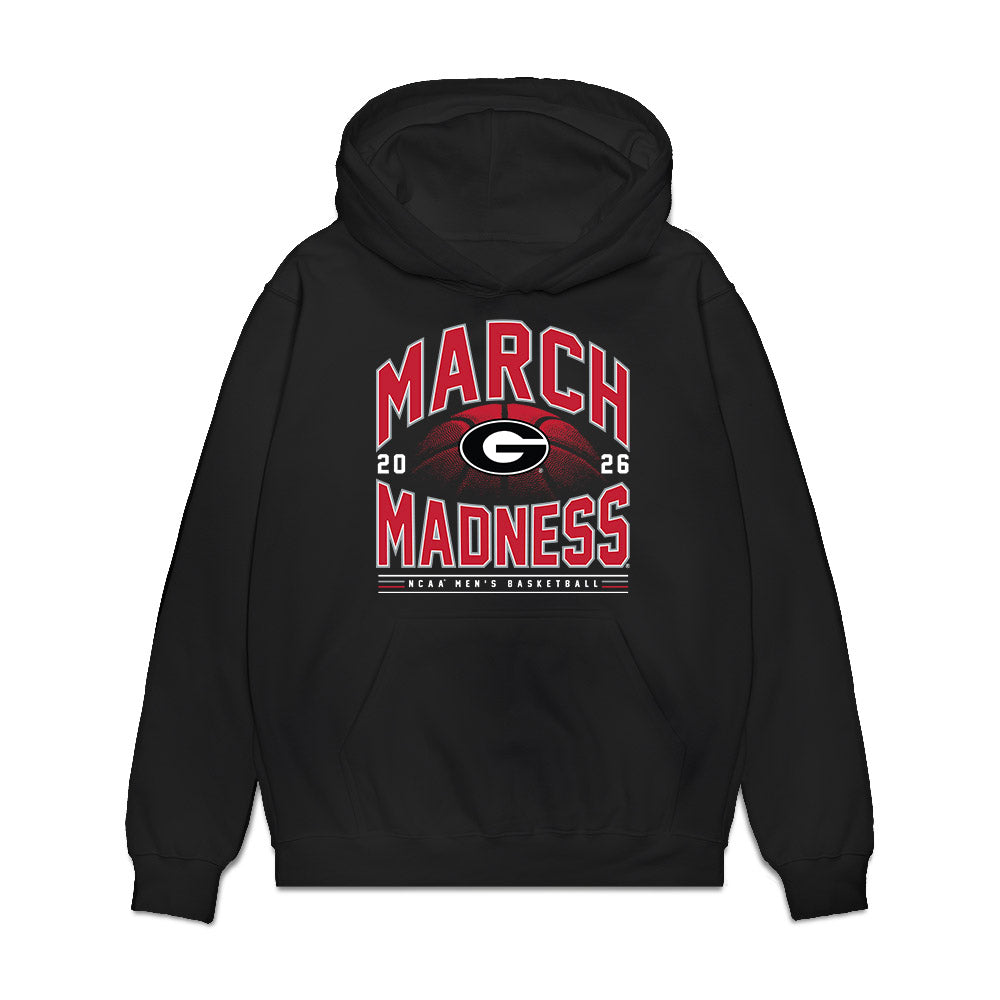 Georgia - NCAA Men's Basketball : Justin Abson - NCAA® March Madness® 2026 Premium Hooded Sweatshirt-0