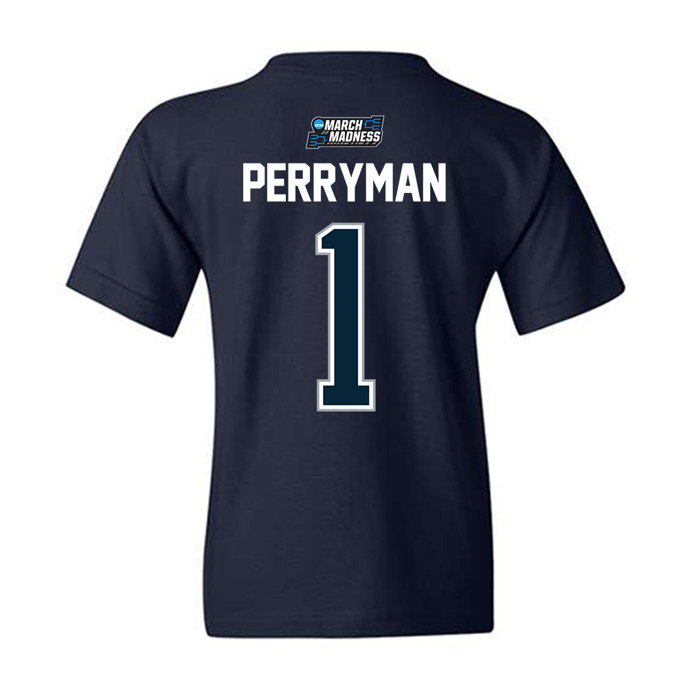 Utah State - NCAA Men's Basketball : Elijah Perryman - NCAA® March Madness® 2026 Youth T-Shirt-1